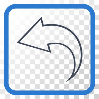 Vektör simgesi bir çerçeve içinde geri al