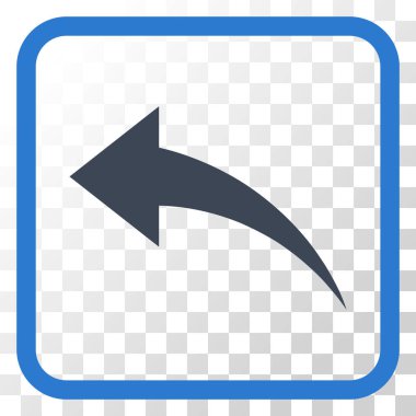 Vektör simgesi bir çerçeve içinde geri al