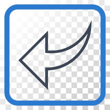 Vektör simgesi bir çerçeve içinde geri al