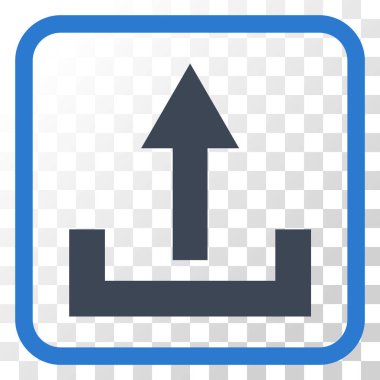 Vektör simgesi bir çerçeve içinde upload