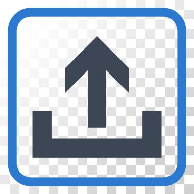 Vektör simgesi bir çerçeve içinde upload