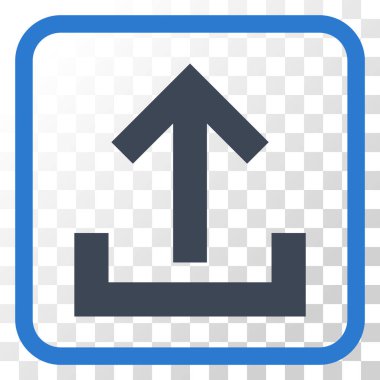 Vektör simgesi bir çerçeve içinde upload