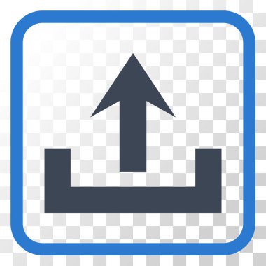 Vektör simgesi bir çerçeve içinde upload