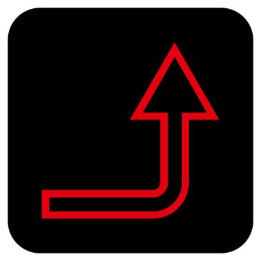 Düz kare vektör simge kadar açmak