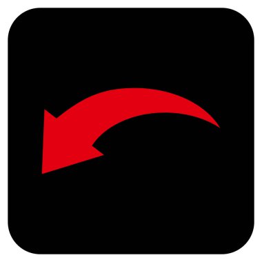 Düz kare vektör simgesi geri al