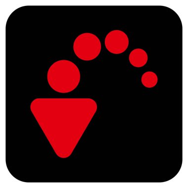 Düz kare vektör simgesi geri al