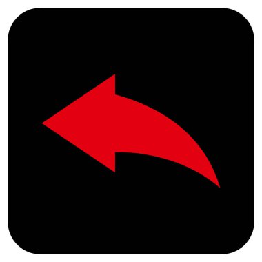 Düz kare vektör simgesi geri al