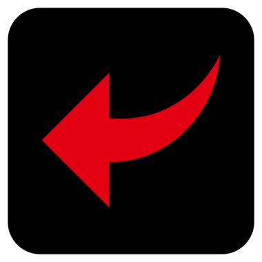 Düz kare vektör simgesi geri al