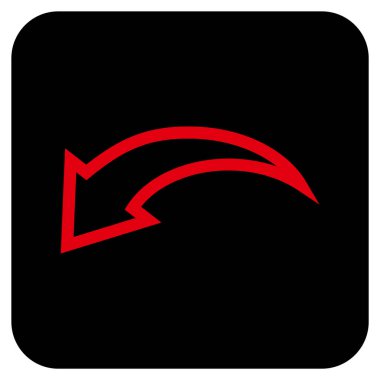 Düz kare vektör simgesi geri al