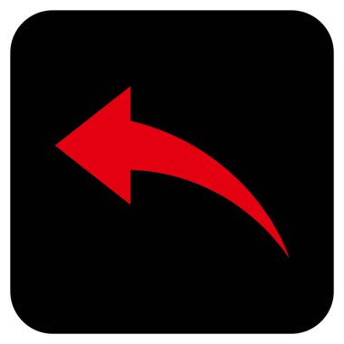 Düz kare vektör simgesi geri al