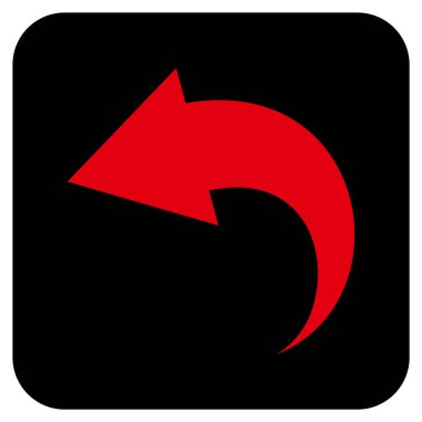 Düz kare vektör simgesi geri al