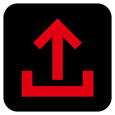 Düz kare vektör simge yüklemek