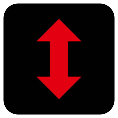 Dikey Exchange oklar düz kare vektör simgesi