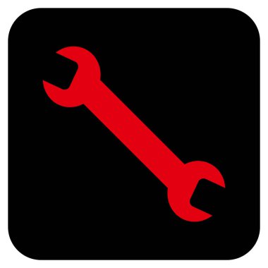 İngiliz anahtarı düz kare vektör simgesi