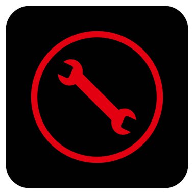 İngiliz anahtarı düz kare vektör simgesi