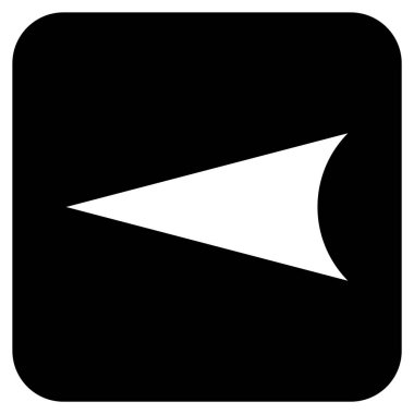 Vektör simge düz sol ok ucu kare