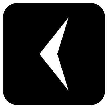 Vektör simge düz sol ok ucu kare