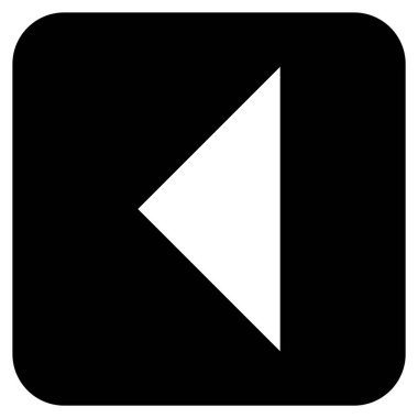 Vektör simge düz sol ok ucu kare