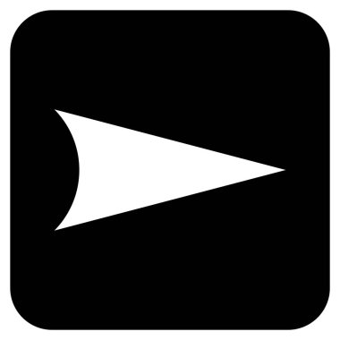 Ok ucu değil düz vektör simgesi kare