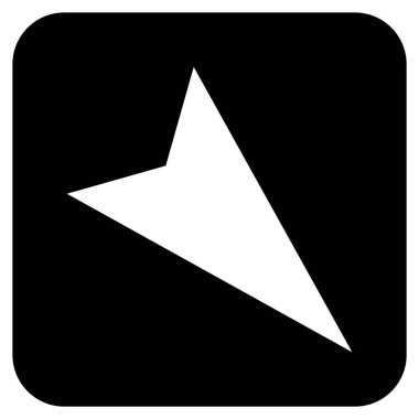 Ok ucu sağ aşağı düz kare vektör simgesi