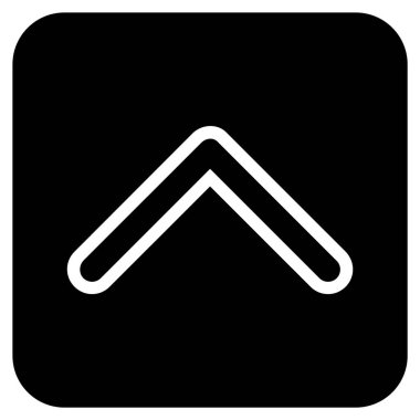 Vektör simge düz yukarı ok ucu kare