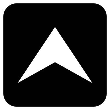 Vektör simge düz yukarı ok ucu kare