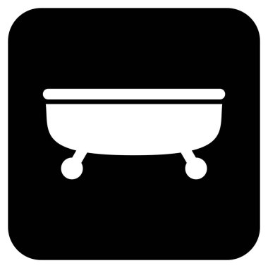 Küvet düz kare vektör simgesi