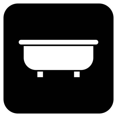 Küvet düz kare vektör simgesi