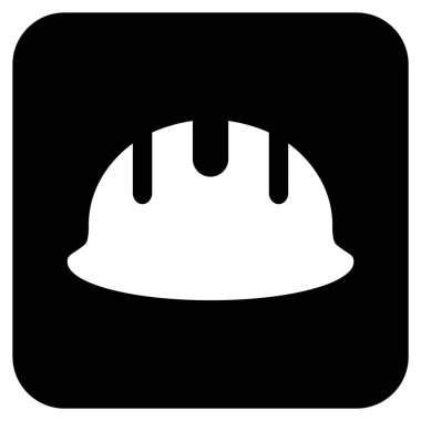 Oluşturucu işçisi düz kare vektör simgesi