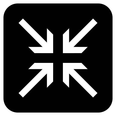 Oklar düz kare vektör simge collide