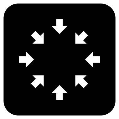 Kompakt oklar düz kare vektör simgesi