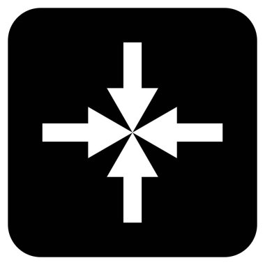 Oklar düz kare vektör simge sıkıştırmak