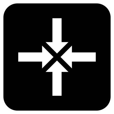 Oklar düz kare vektör simge sıkıştırmak