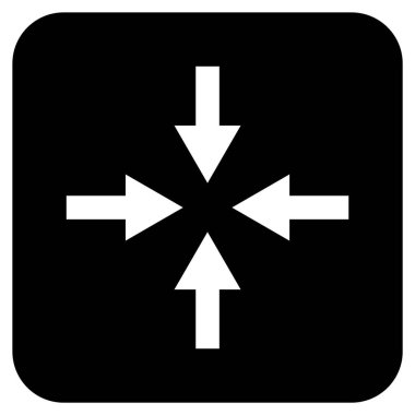 Oklar düz kare vektör simge sıkıştırmak