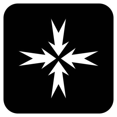 Sıkıştırma OK düz kare vektör simgesi