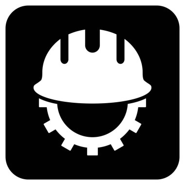 Geliştirme işçisi düz kare vektör simgesi