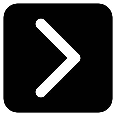 Şu yönde düz vektör simgesi kare