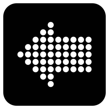 Noktalı Ok düz yaptı vektör simgesi kare