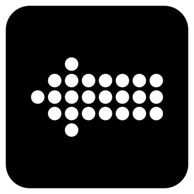 Noktalı Ok düz yaptı vektör simgesi kare