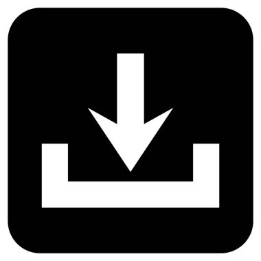 Düz kare vektör simge indirme