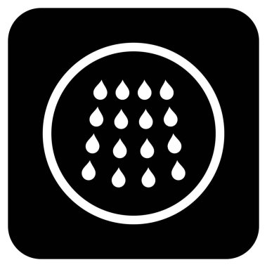 Damla düz kare vektör simgesi