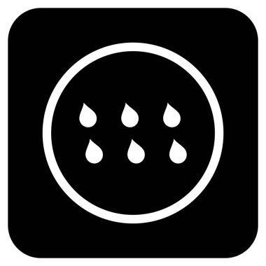 Damla düz kare vektör simgesi