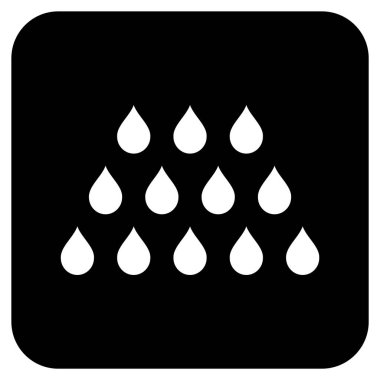 Damla düz kare vektör simgesi