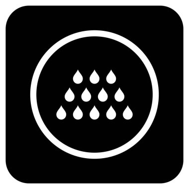 Damla düz kare vektör simgesi