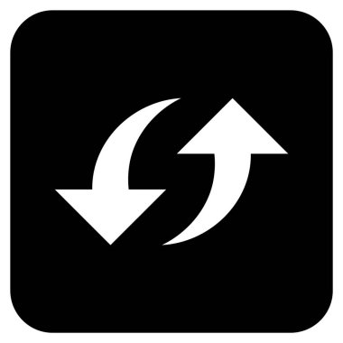 Exchange oklar düz kare vektör simgesi