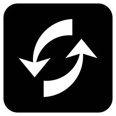 Exchange oklar düz kare vektör simgesi