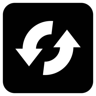 Exchange oklar düz kare vektör simgesi