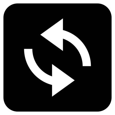 Exchange oklar düz kare vektör simgesi