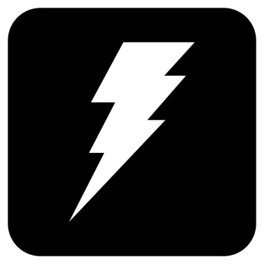 Düz kare vektör simge yürütmek