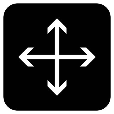 Oklar düz kare vektör simgesini genişletin